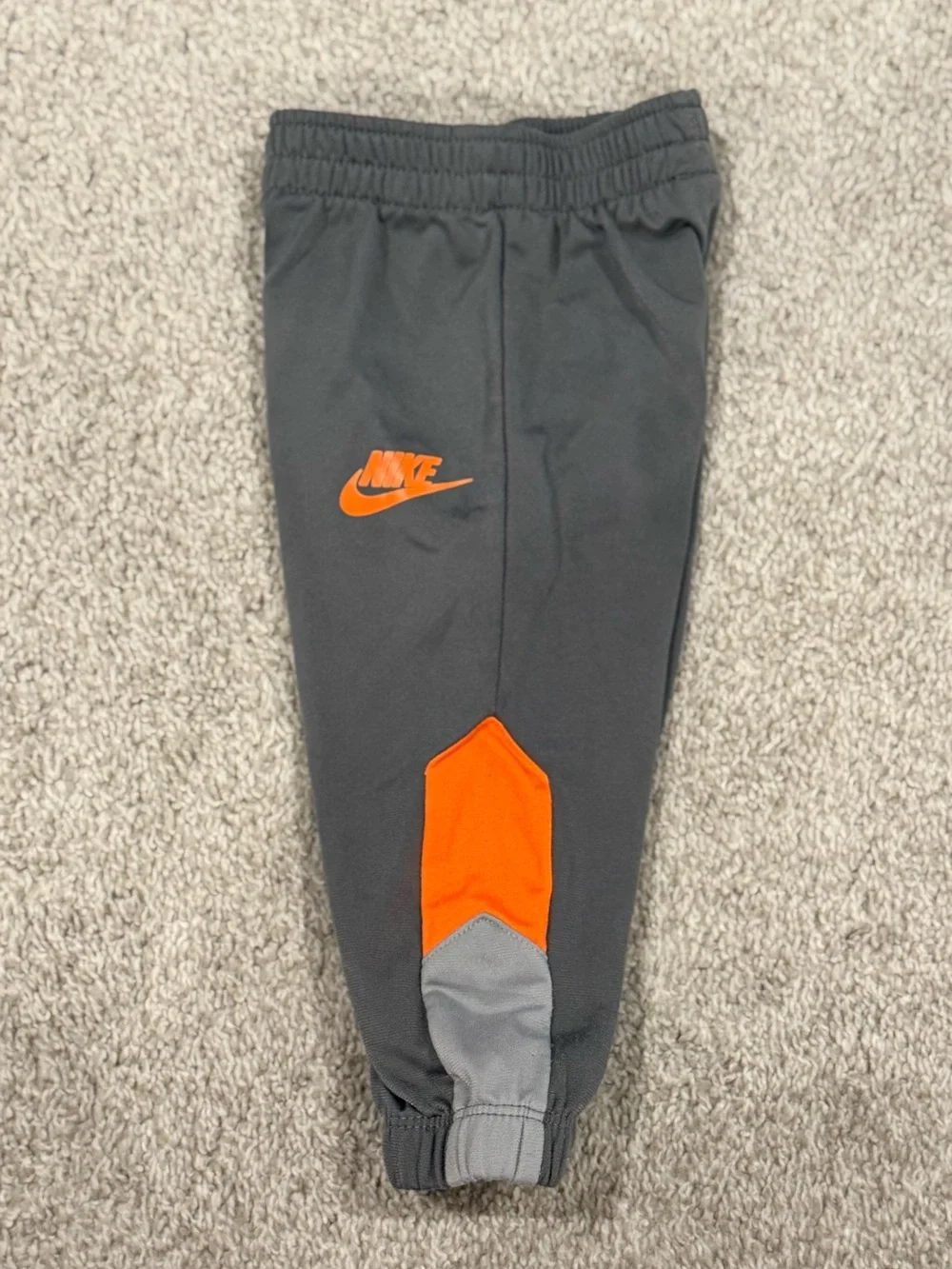 Nike Baby 12M Gray Orange Track Jacket & Pants Set